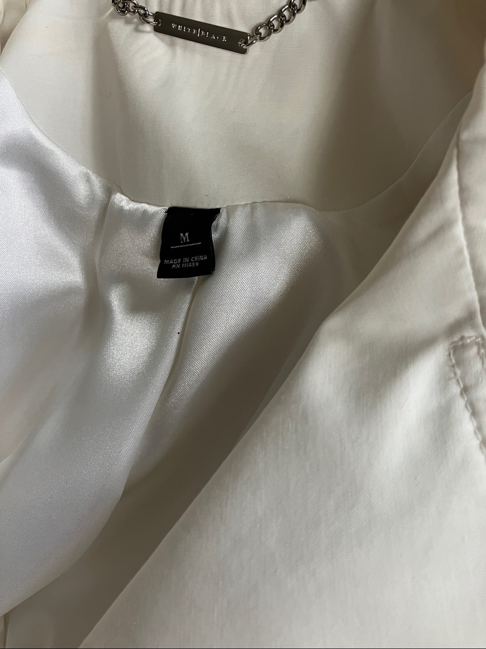 WHBM Off White Ivory Trench Coat - Picture 10 of 10